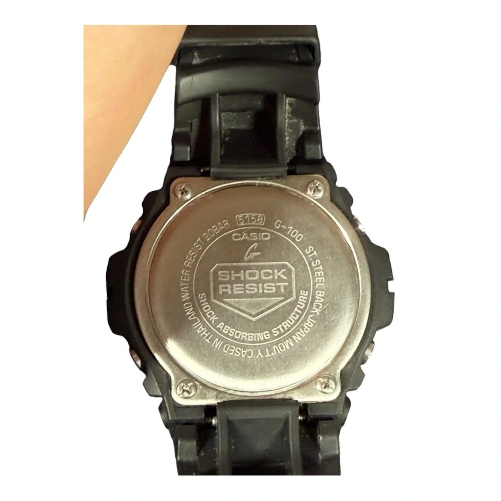 Casio G-Shock‎ G-100 Black on Black Analog-Digital Watch Shock Resistant